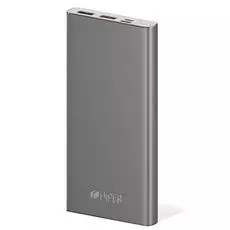 Аккумулятор внешний универсальный HIPER MPX10000 10000mAh, 2 USB, 3A+3A+2.4A, серый
