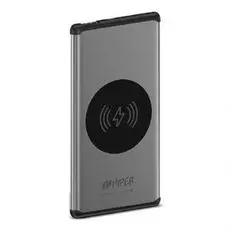 Аккумулятор внешний универсальный HIPER NANO V SPACE GRAY с беспроводной зарядкой Li-Pol 5000 mAh QI 5W 2.4A 1xUSB 1xType-C, серый