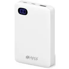 Аккумулятор внешний универсальный HIPER SN10000 Li-Pol 10000mAh 2.4A 1xUSB, белый