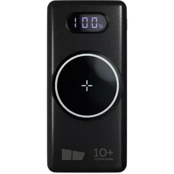 Аккумулятор внешний универсальный More Choice PB70S-10 PB70S-10 Black 10000mAh Smart 3USB 3.0A с беспроводной зарядкой PD22.5W Black