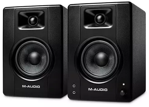 Акустическая система M-Audio BX4 (пара) BX4PAIRXEU (активный+пассивный), 2-х полосные, 25 Вт, 69-22000 Гц, д4,5"+1" входы: 2x1/4" линейный вход, 2xRCA