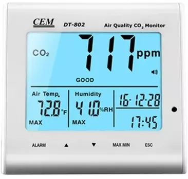 Анализатор воздуха CEM DT-802 CEM 481769 с часами