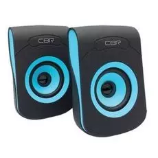 Акустическая система 2.0 CBR CMS 366 blue, питание USB, 2х3 Вт (6 Вт RMS), пластик, покрытие "софт-тач", 3.5 мм лин. стереовход, регул. громк., 1,2 м