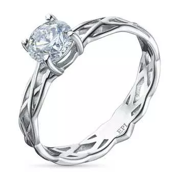 Помолвочное кольцо из белого золота э0912кц04220415_white