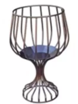 Очаг стальной 52x52x100см