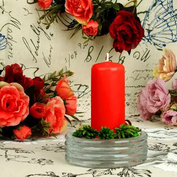 ОС Свеча пеньковая, 4х9см, аромат клубника, арт 079518