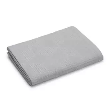 Плед-покрывало вафельное Cleanelly Basic Калейдоскоп, 200х140 см, гладкокрашенный, 100% хлопок, 230 г/м2, серый