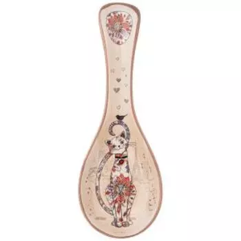 Подставка под ложку Agness Парижские коты, 25х9 см, керамика