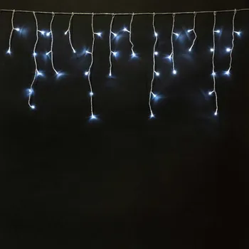 Гирлянда Бахрома на Батарейках 3 x 0,5 м Белая, LED, Провод Прозрачный Силикон, IP65 Laitcom ECC100-10-8W