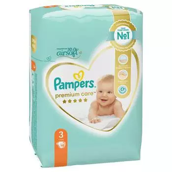Pampers Premium Care Подгузники детские размер 3 (6-10 кг) 18 шт