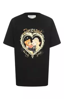 Хлопковая футболка DOMREBEL