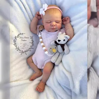 19-дюймовая кукла Pascale Reborn Baby для малышей, мягкое на ощупь тканевое тело с полипропиленовым хлопком, кукла возрождения для новорожденных, реалистичные куклы-симуляторы сна для детей cloth body