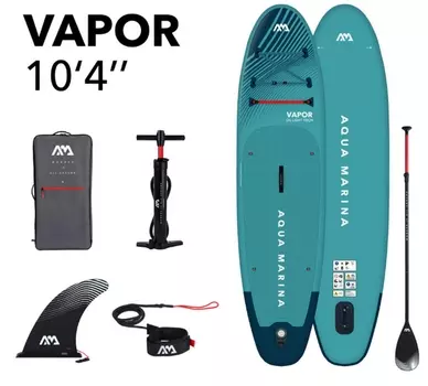 SUP-доска 315х79х15см, насос, весло, лиш, киль, ремнабор, сумка, до 140кг Aqua Marina Vapor Aqua Splash BT-23VAP