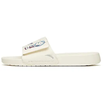 Сандалии Anta Snoopy X Lifestyle Series прочные нескользящие бесшумные скользящие мужские белые синие 912126993-3 44.5