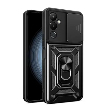Защитный чехол для камеры Tecno Pova 5 POVA 4 Pro POVA 3 POVA NEO 2 Armor Hybrid Ring Back Cover For Tecno Pova 5 красный