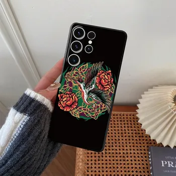 Мягкий силиконовый черный чехол с рисунком животных для Xiaomi Redmi Note 13 Pro 13C Poco C65 Samsung A55 A35 M35 S24 iPhone Camera Защитный противоударный чехол Samsung Galaxy S10 4G