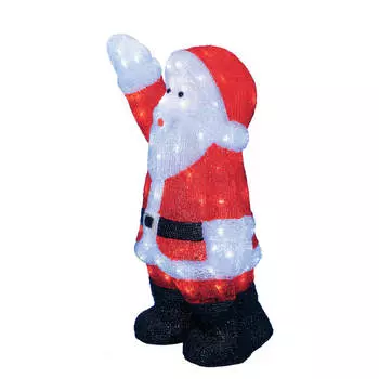 Фигурка светодиодная «Дед Мороз» 38х24x60см Uniel ULD-M3860-120/STA White IP20 Xmasman UL-00002332