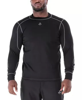 Мужской топ среднего слоя из плотного трикотажа стретч RefrigiWear, черный