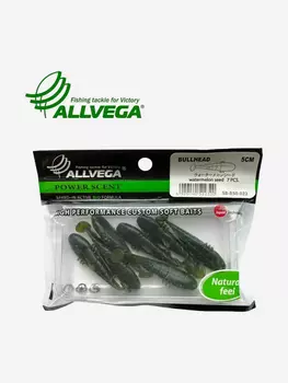 Приманка съедобная ALLVEGA "Bullhead" 5см (7шт.), Зеленый