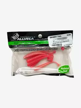Приманка съедобная ALLVEGA "Skinny Tail" 5см 1г, Красный