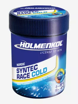 Порошок фторуглеродный для беговых лыж HOLMENKOL Syntec Race Cold, Синий