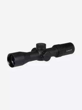 Прицел Gaut Amber 2-8x36, сетка 27 (Mil-Dot), подсветка красная, 30мм, поправки 1/2 МОА, Черный