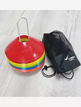 Полуконусы TENNIS LIFE (комплект 50 шт на металлической подставке, в сумке), Мультицвет