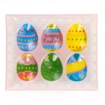 Тарелка пасхальная SIJ Easter для 6 яиц, стекло