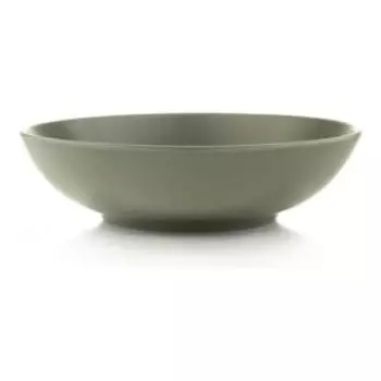 Тарелка суповая Global, 20.5 см, керамика, зеленый