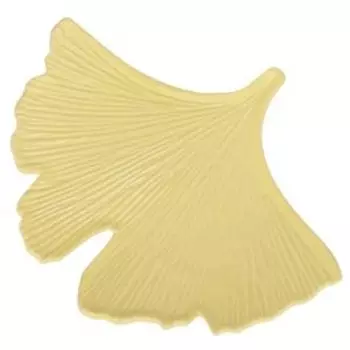 Тарелка декоративная Gingko, 21х16 см, желтый