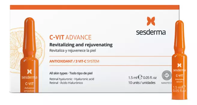 Сыворотка для лица с витамином С C-VIT Advante Ampoules: Сыворотка 10*1,5мл