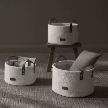 Набор корзин для хранения Togas Далиа молочный 30x18 см, 27x16 см, 24x14 см, 3 пр.
