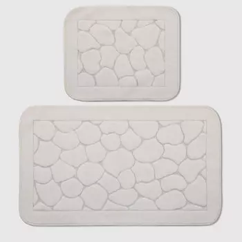 Набор ковриков для ванны Retro textil Stone кремовый 2 шт