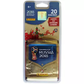 Набор из 4 пакетиков наклеек Panini Чемпионат мира по футболу FIFA 2018