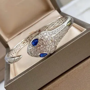 Браслет-браслет Blue Snake, абсолютно новый, 925 пробы, серебро, Богемия, захватывающая рельефная структура, подарок для женщин зелёный