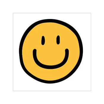Nordic Yellow Cartoon Smiley Posters and Prints Love Smile Картина на холсте Настенный декор для гостиной Cuadros 20x20cm No Framed