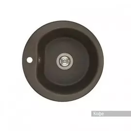 Мойка Акватон Мида 510x510 керамогранит, 1 чаша, круглая, цвет кофе