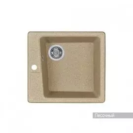 Мойка Акватон Парма 470x510 керамогранит, 1 чаша, квадратная, цвет песочный