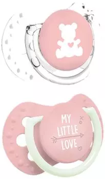 Пустышка Lovi My little Love динамическая силиконовая 0-2 месяцев 2шт