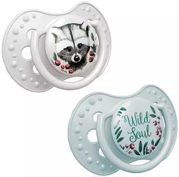 Пустышка Lovi Wild Soul динамическая силиконовая 3-6 месяцев 2шт