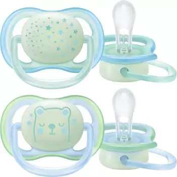 Пустышка Philips Avent SCF376/11 ночная для мальчиков 0-6 месяцев 2шт