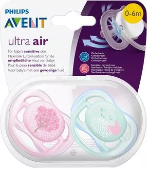 Пустышка Philips Avent Ultra Air SCF343/20 0-6м 2шт