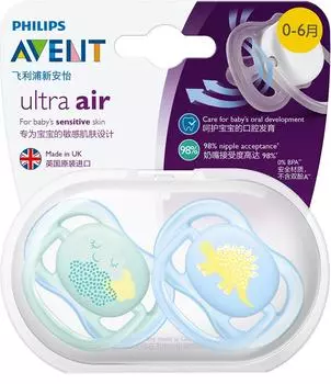 Пустышка Philips Avent Ultra Air SCF344/20 0-6м 2шт