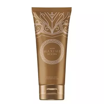 Гель для душа для мужчин с экстрактом древесного угля Avon Maxime Icon, 200 мл