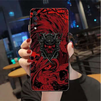 Чехол для Samsung Galaxy A50 A70 A30 A20s A20e A10 A40 A10s A10e M52 M51 M31 M30s M21 черный чехол для телефона самурай они маска Samsung A60