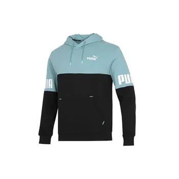 Толстовка с капюшоном Puma Power Logo Printed Colorblock для мужчин, цвет синий 670937-50 S