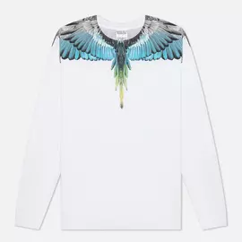Мужской лонгслив Marcelo Burlon Wings Regular, цвет белый, размер S