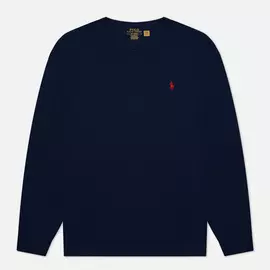 Мужской лонгслив Polo Ralph Lauren Classic Fit Embroidered Polo Pony, цвет синий, размер XXL