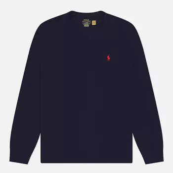 Мужской лонгслив Polo Ralph Lauren Custom Fit Embroidered Pony, цвет синий, размер L