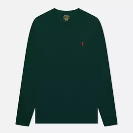 Мужской лонгслив Polo Ralph Lauren Custom Fit Embroidered Pony, цвет зелёный, размер M